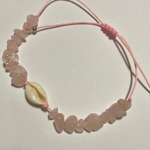 Cool Fun Pink Crystal Shell Bracelet